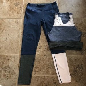 Outdoor voices legging and crop top set